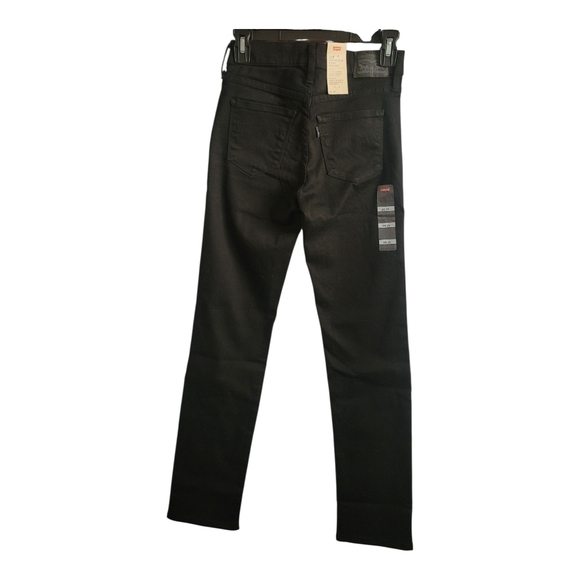 Levi's Shaping Slim Black Mid-Rise Skinny Jeans Sleek Fit | Size 25 X 30 - Picture 2 of 7